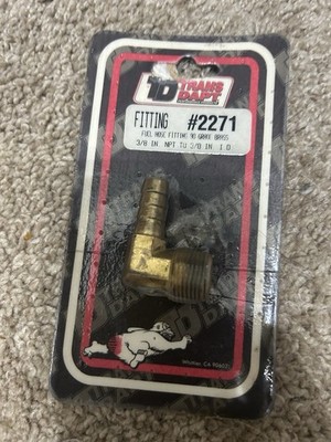 Transdapt 2271 Brass Fuel Fitting 90 degree type 1 3/8'' NPT to 3/8'' ID Hose