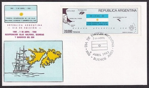 Argentina Occupation of Falkland Is. = MALVINAS #1411 First Day cover