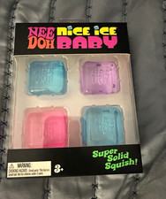 Nee Doh Nice Ice Baby Super Solid Squish Tactile Squeeze Toy Set 4-Pack