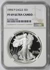 1994-P American Silver Eagle $1 Proof PF 69 Ultra Cameo NGC