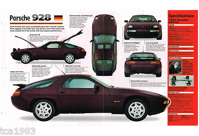 PORSCHE 928 Brochure/Pamphlet/Catalog:1992 | eBay