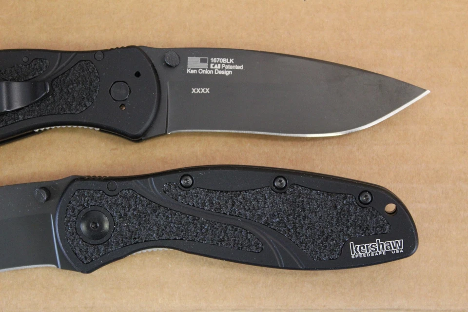 Cuchillo Plegable Kershaw 1670BLK Desenfoque, Apertura Asistida 2º de Fábrica, Nuevo Blem Foto 3 de 4