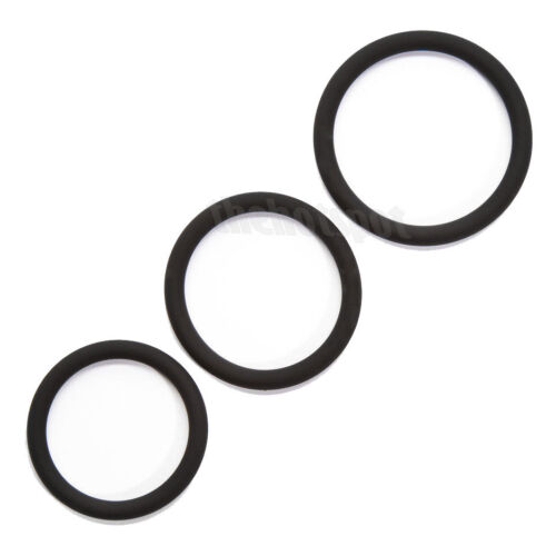 3X PACK Rubber Cock Rings Penis Support Stronger Erection Impotence Ring Sex Toy - Picture 3 of 9