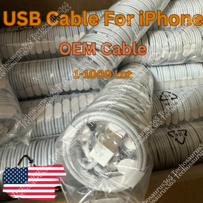 Bulk Lot USB Cable For Apple iPhone 14 13 12 Pro Max XR XS 5 6 8 7 Charger Cord