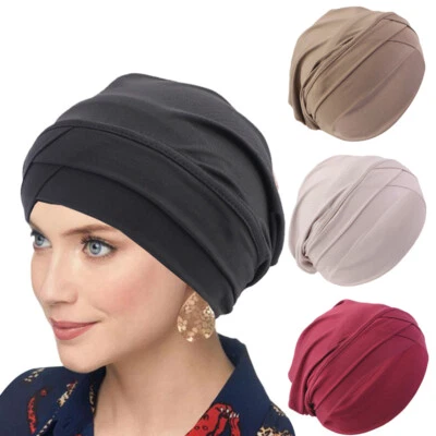 MARKENLOS Damen Haarausfall Mütze Kopf Tücher Schal Krebs Chemo Kappe Muslimisch-Turban )