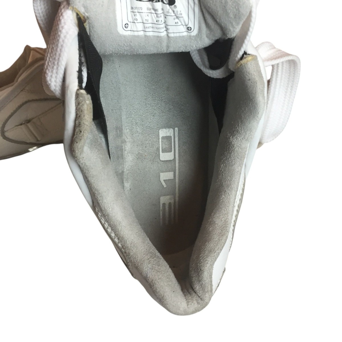 310 Motoring Mens Vintage Shoes Sz 13 White Gray Low Top Leather SN 31085 No Box 310 Motoring Men main image 3