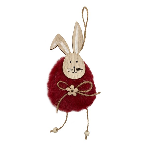 Osterhase PlüSch Rot Zum HäNgen Ca. 20 Cm Deko Osterdeko Hase HäSchen-image