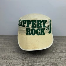 Vintage Slippery Rock Pride Hat Cap Painter Adult White Green The Rock