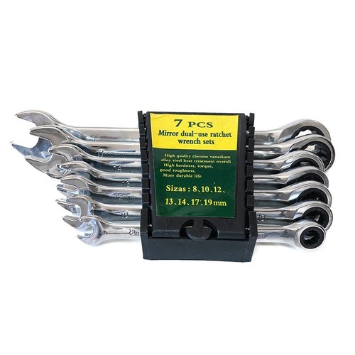 Ratchet Combination Wrenches Spanner Car Non-Slip Hand Tool A Set of Key 8-19mm - Picture 6 of 12