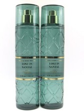 BATH BODY WORKS LOST IN SANTAL FRAGRANCE MIST BODY SPRAY 8 OZ LOT OF 2 PCS