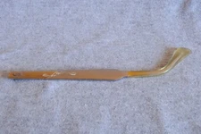 no name vintage eyeglass aluminum temple brown 5-3/4 engraved