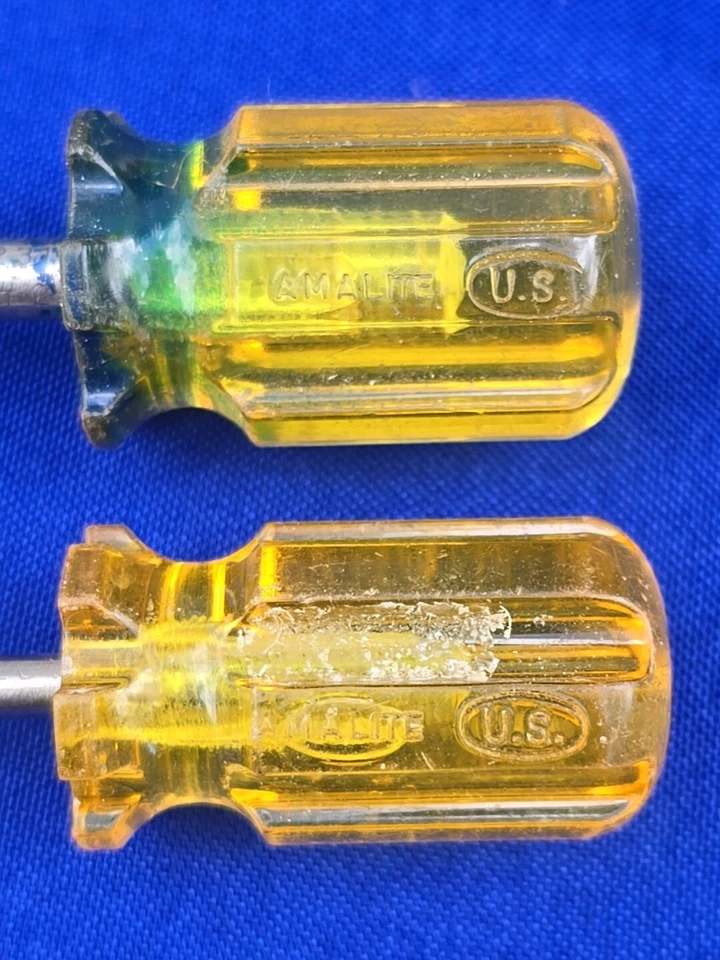 2 Cabezas Phillips Stubby AMALITE No. 2 y Nº 1 licencia de destornilladores - 29, hecho en EE. UU. Foto 2 de 4