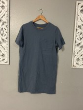 Everlane The Organic Cotton Weekend Tee Dress in Gray Size Medium