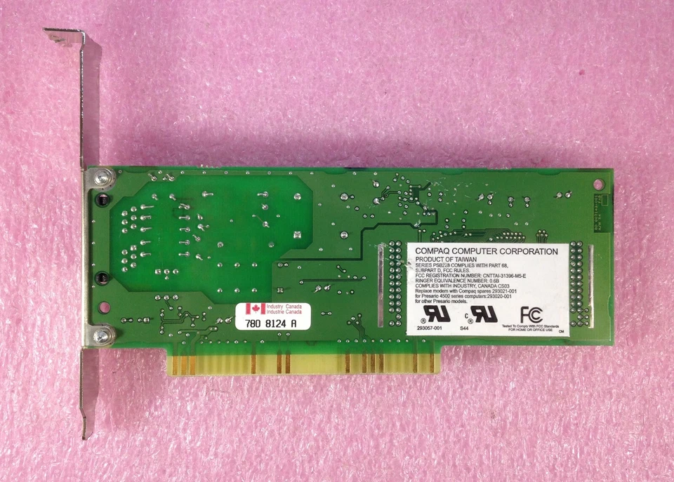 COMPAQ CO-5614WMD INTERNAL 8-BIT ISA 33.6KBps V.34 FAX MODEM - P/N: 293021-001 - Image 4 of 4