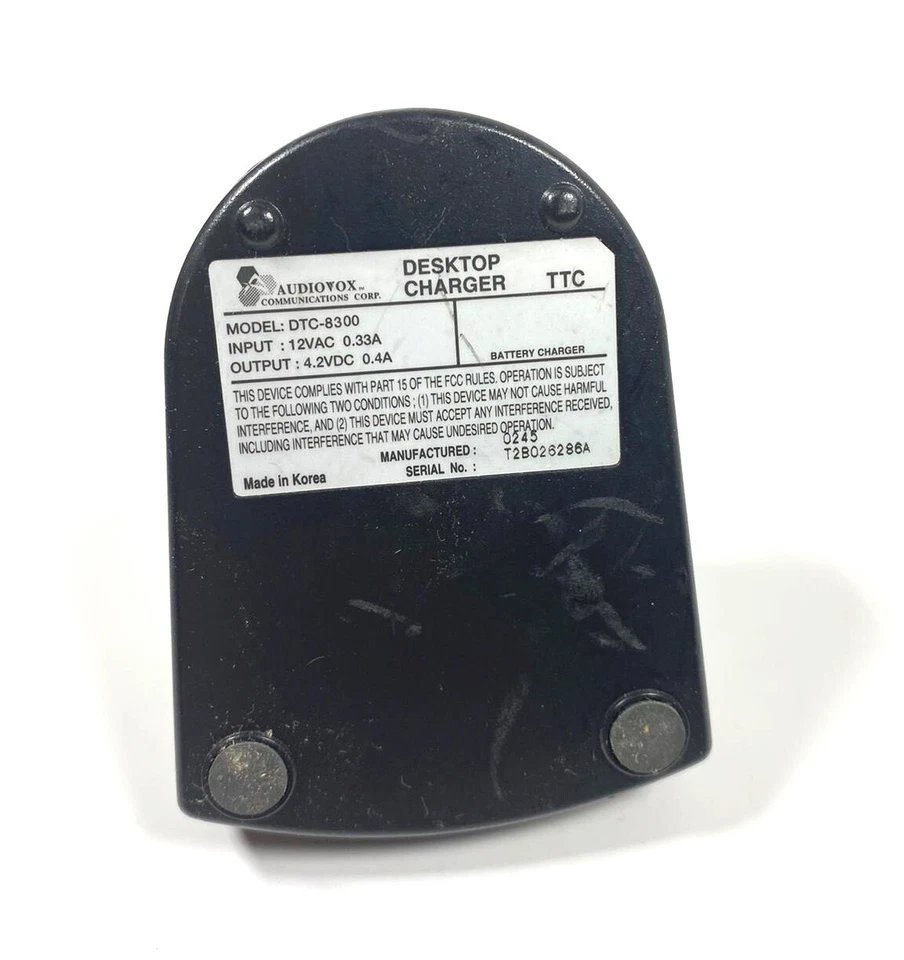 Carregador de mesa Audiovox 4.2VDC 0.4A modelo DTC-8300 - Imagem 3 de 3