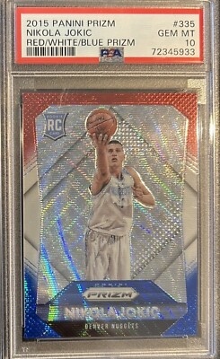 2015-16 Panini Prizm Nikola Jokic red white blue refractor RC  