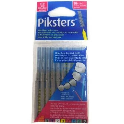 Piksters Interdental Brushes - Size 0 Silver (Grey)- Pack Of 10