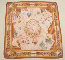 ANCIEN AUTHENTIC FOULARD MUST DE CARTIER Paris CARRE 100% soie VINTAGE