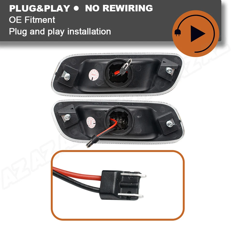 Front Bumper LED Side Marker Turn Signal Light For 1992-00 Lexus SC300 SC400 Hot Foto 4 de 4