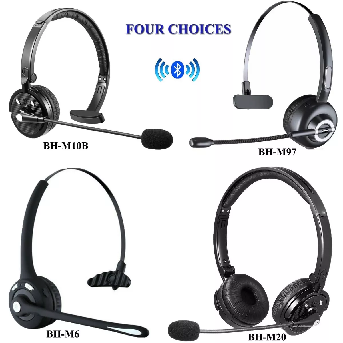 Wireless Headset Mic Bluetooth Noise Cancelling Trucker Home