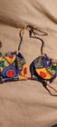 Clean SHEIN Size L Geo Print Halter String Bikini Multicolor Top mint condition — photo 2