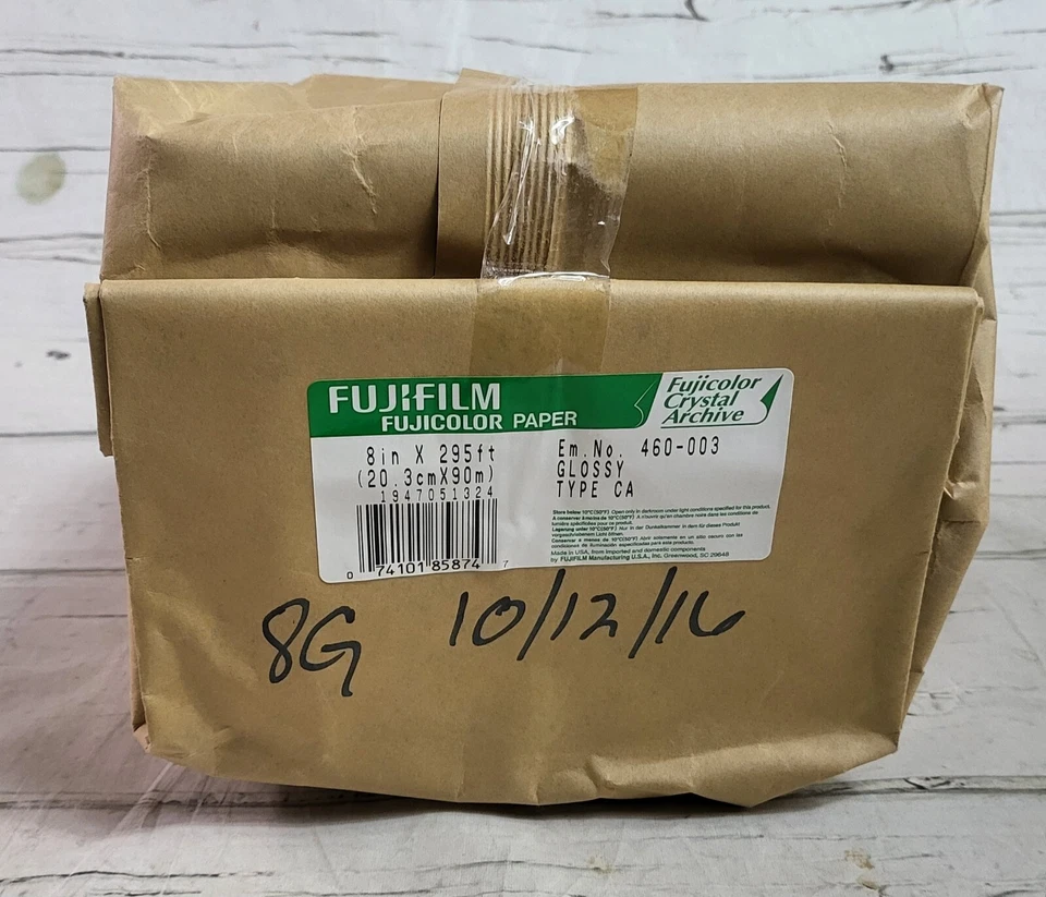 Papel Fujifilm Fujicolor brillante tipo CA Em 8 pulgadas x 295 pies n.º 460-003 SELLADO Foto 2 de 4