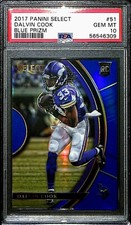 2017 Panini Select Rookie Blue Prizm #51 Dalvin Cook No 18 of 149 PSA 10