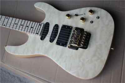 Electric Guitar Basswood Body Gold Hardware Bridge Tremolo Glossy Finish