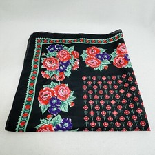 Vintage Scarf Handkerchief Hankie Bandana 30  Square Flower Spring Summer Bloom