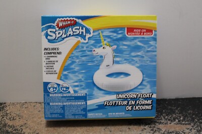 WHAM-O Splash Ride-on Unicorn Pool Float Swimming Ring NEW