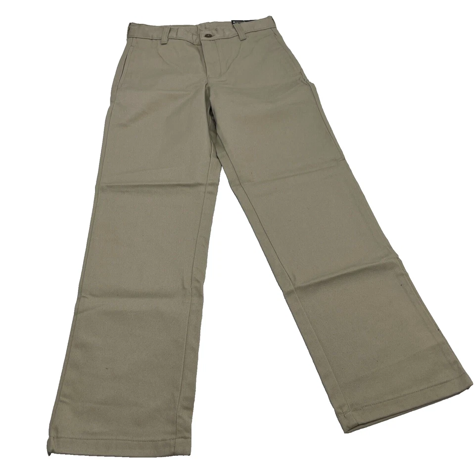 George Chino Pant Boy 12 Khaki Straight Adjustable Waist Uniform School 26x26 - Image 3 of 4