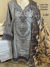 Party Large Size 42 LAWN 3pc Shalwar Kameez Stitched Embroidered Suit Pakistani