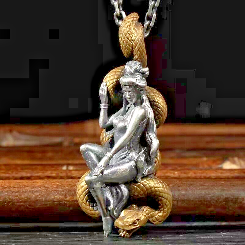 Men's Buddhist Sexy Angel Dancer Valkyrie Necklace Pendant Lucky Jewelry