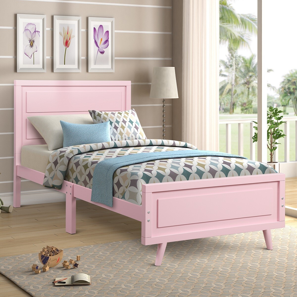girl bed frame twin