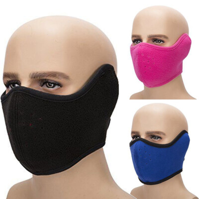 #ad Men Women Winter Warm Mask Fleece Earmuffs Riding Ski Snowboard Half Face Mask $6.99