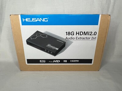 HEJSANG 18G HDMI2.0 AUDIO EXTRACTOR 2X1 - NEW IN BOX - HDMI 2.0