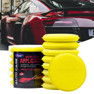 Car Waxing Polishing Foam Sponge Super Soft Cleaning Pad Waxing Applicator 12Pcs