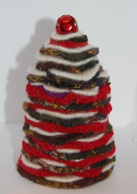 Handmade Felted Wool Christmas Variegated Tree