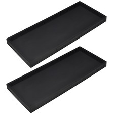 DNC Bathroom Vanity Tray for Counter, 2PC 11.8" Silicone Kitchen Sink Soap Tr...