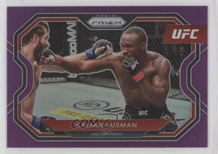 2021 Panini Prizm UFC Purple Prizm 132/149 Kamaru Usman #151 1k0s