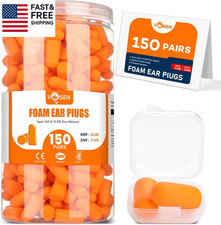 150 Pairs Foam Ear Plugs, Ear Plugs for Sleeping Noise Cancelling, 32Db NRR, 37