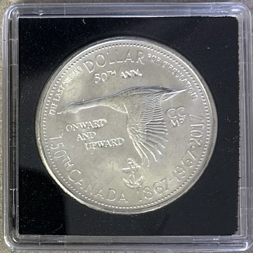 1967 Canada Silver Dollar - Citadel Coins Counterstamped - Anchor.    A1