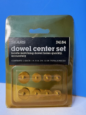 #ad Sears Roebuck Simpson Craftsman Dowel Centers 9 4184 Set Vtg USA Metal $14.99