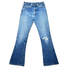 Vintage 1970s Levi  s Orange Tab 646 Bellbottom Flare Denim Jeans 30 x 33 USA