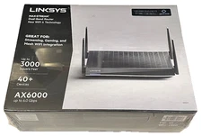 Linksys Max-Stream Dual-Band Router AX6000 WiFi 6 Technology Factory Sealed