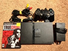 Sony PlayStation 2 Slim Home Console Black With Controller And Memory Card Game