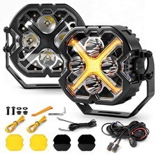 X-style 6 Inch 240wpair Led Pod Lights White And Amber Drl Offroad Lights Kit