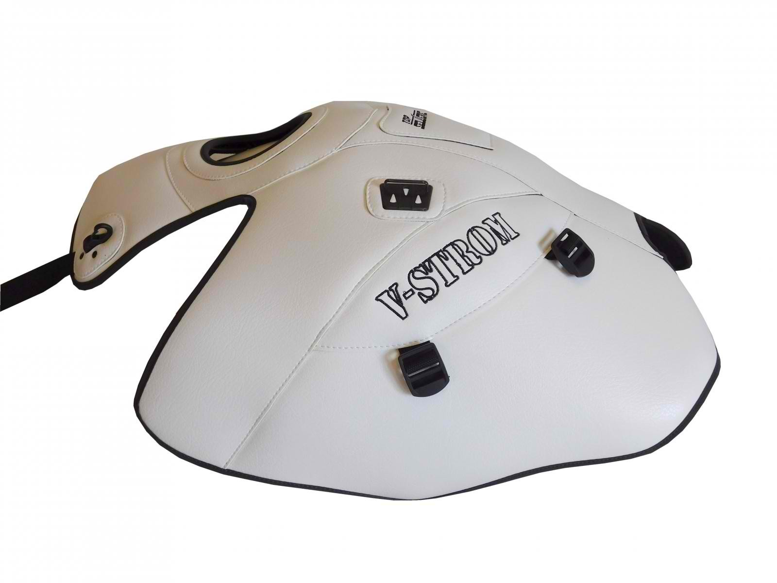 Cache réservoir Suzuki V-Strom DL650 blanc Top Sellerie contre rayures de veste