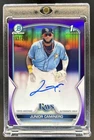 2023 Bowman Junior Caminero Chrome Auto Purple Refractor 1st #/250 Rays