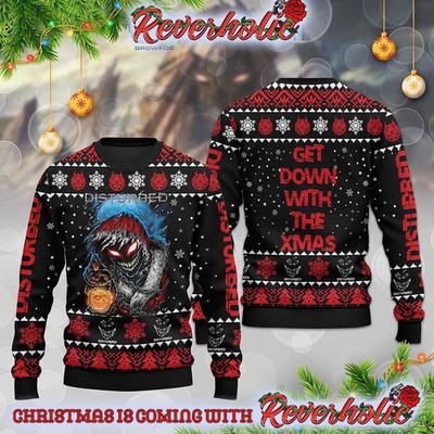 Disturbed Band Get Down With The Xmas Merry Christmas Ugly Sweater